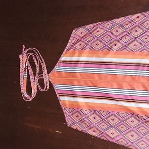 Zara Halter Hankerchief Soft Flowy 70s Fall Midi Dress Size S